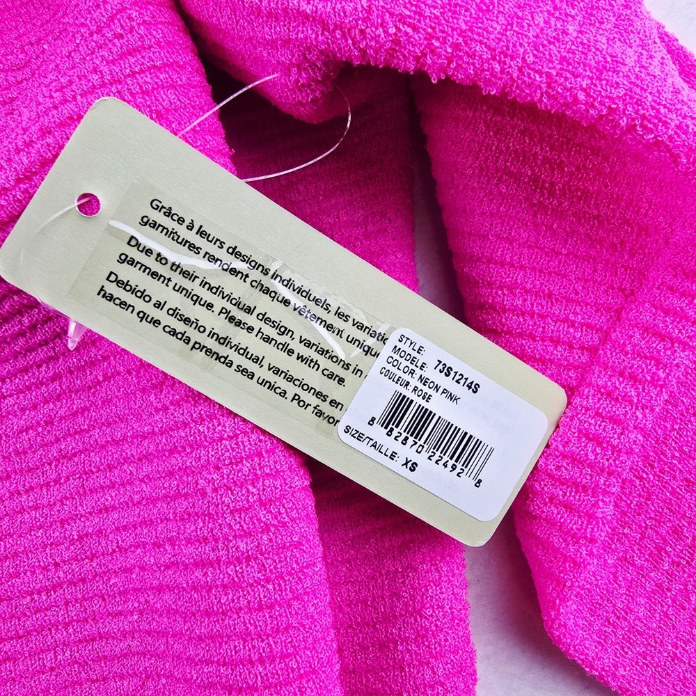 Anthropologie RD Style NWT Neon Pink Ribbed Turtleneck Sweater XS - Picture 5 of 10